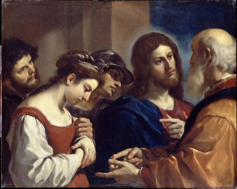 A mulher adúltera - Guercino