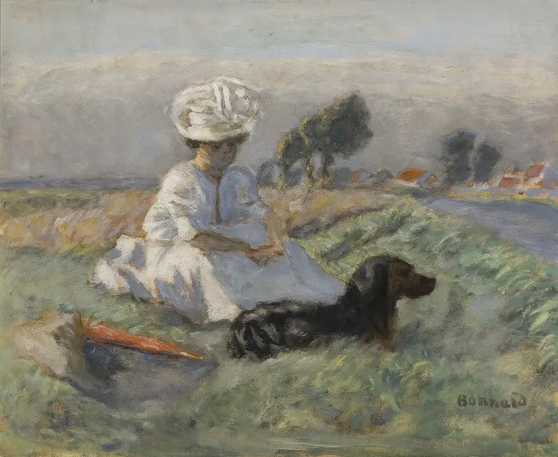 A mulher com o cachorro - Pierre Bonnard