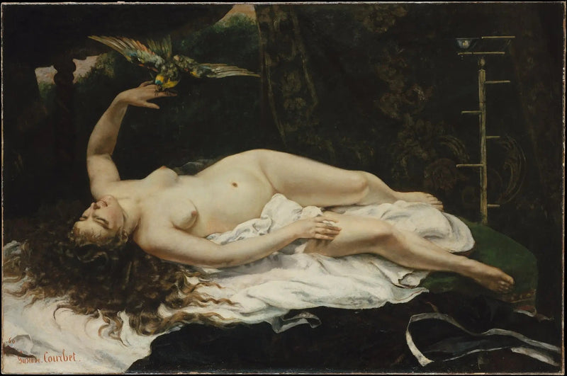 A Mulher com o Papagaio - Gustave Courbet