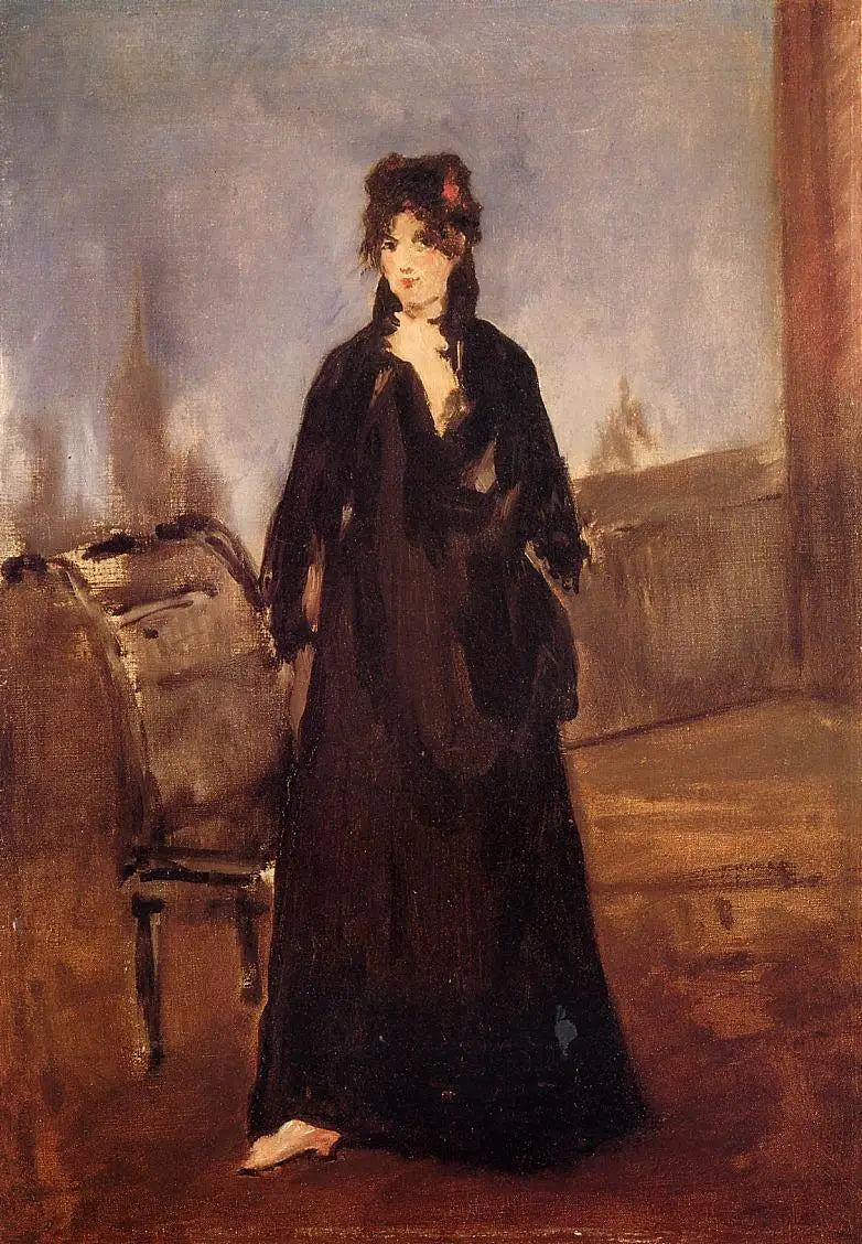 A Mulher com o Sapato Rosa (Berthe Morisot) - Édouard Manet