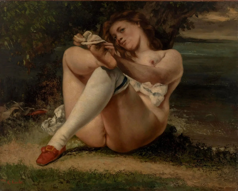A mulher de meia branca - Gustave Courbet