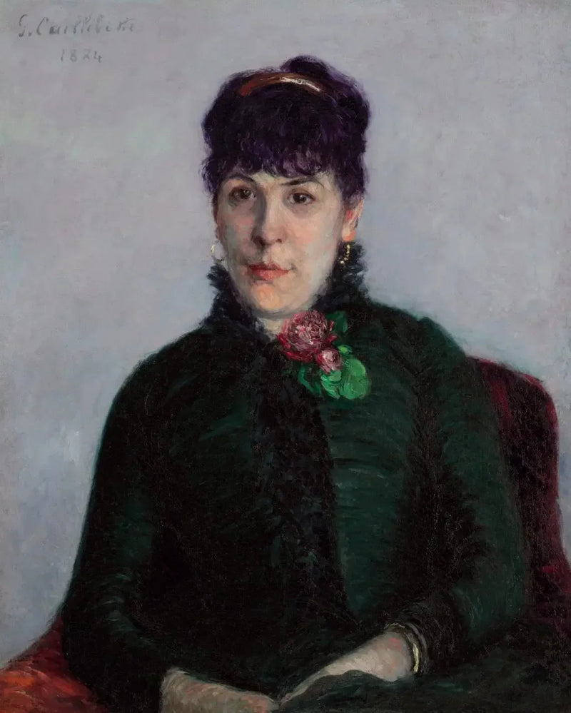 A mulher com rosas - Gustave Caillebotte