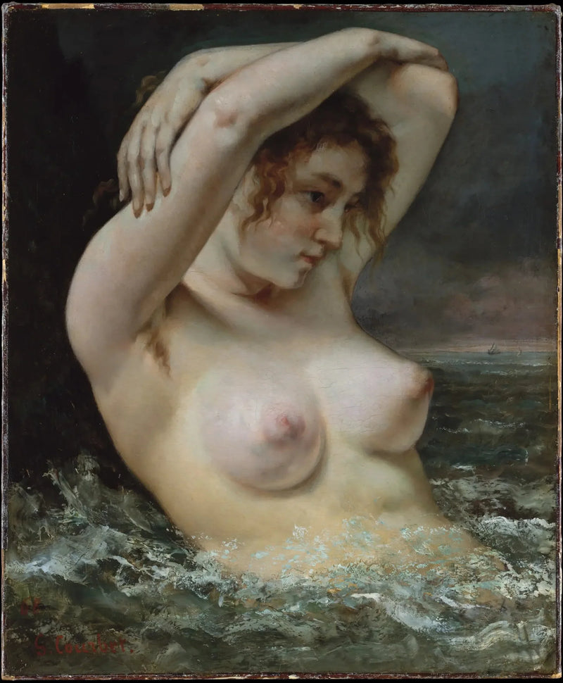 A Mulher nas Ondas - Gustave Courbet