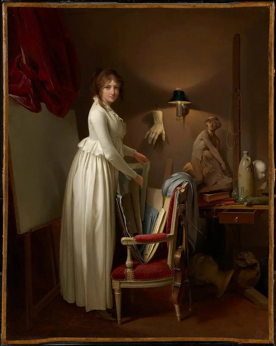 A mulher do artista em seu ateliê - Louis-Léopold Boilly