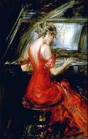 A mulher de vermelho - Giovanni Boldini