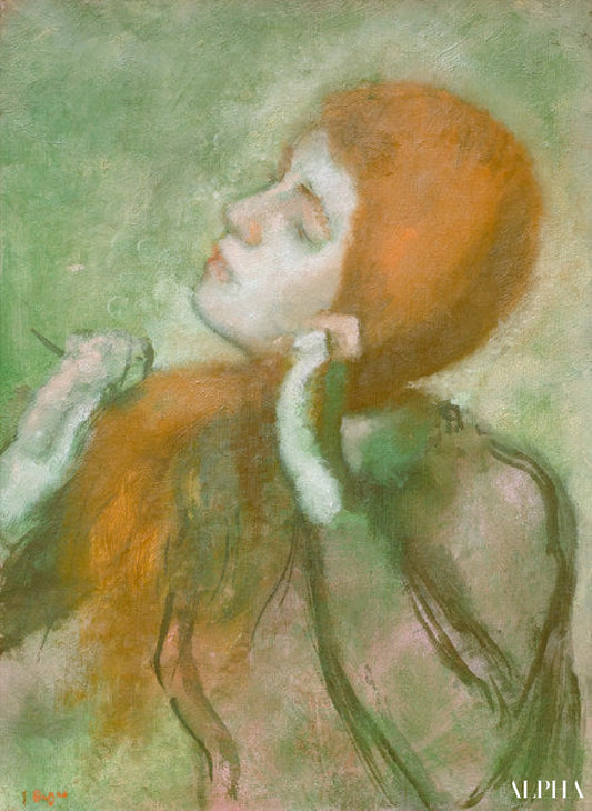 La femme se peignant les cheveux - Edgar Degas - Reproductions de tableaux et peintures haut de gamme