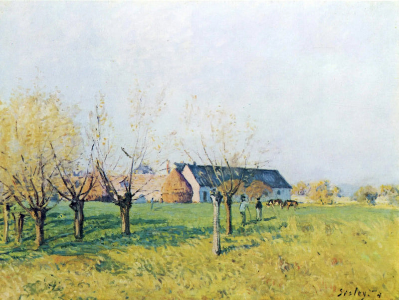 A Fazenda do Buraco do Inferno, manhã de outono - Alfred Sisley