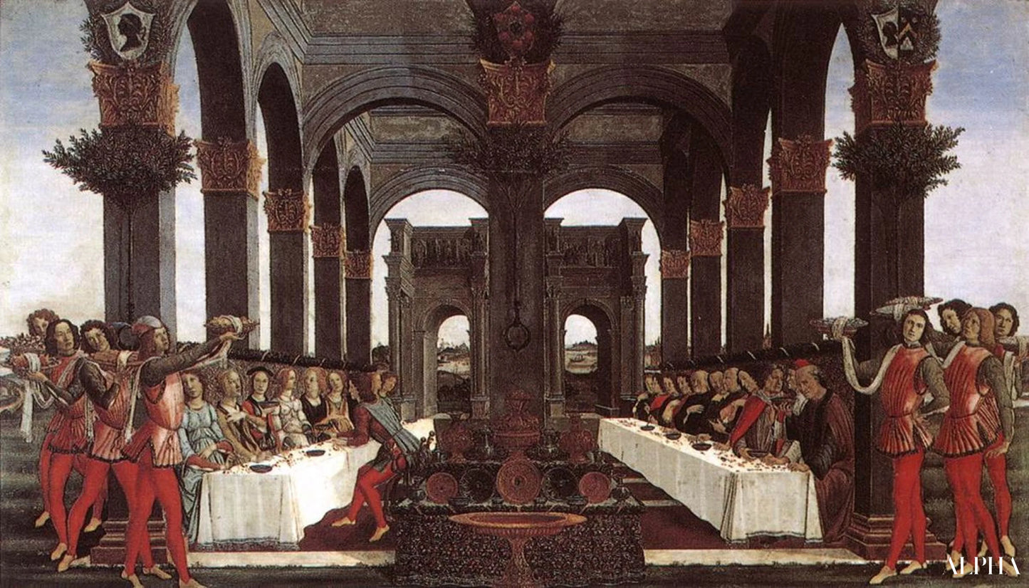 La festa di matrimonio - Sandro Botticelli - Reproductions de tableaux et peintures haut de gamme