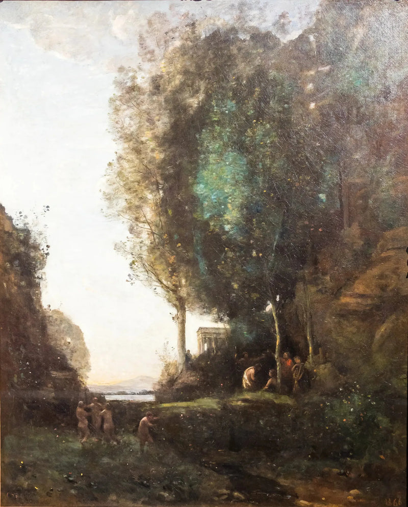A festa de Baco (À noite) - Jean-Baptiste Camille Corot