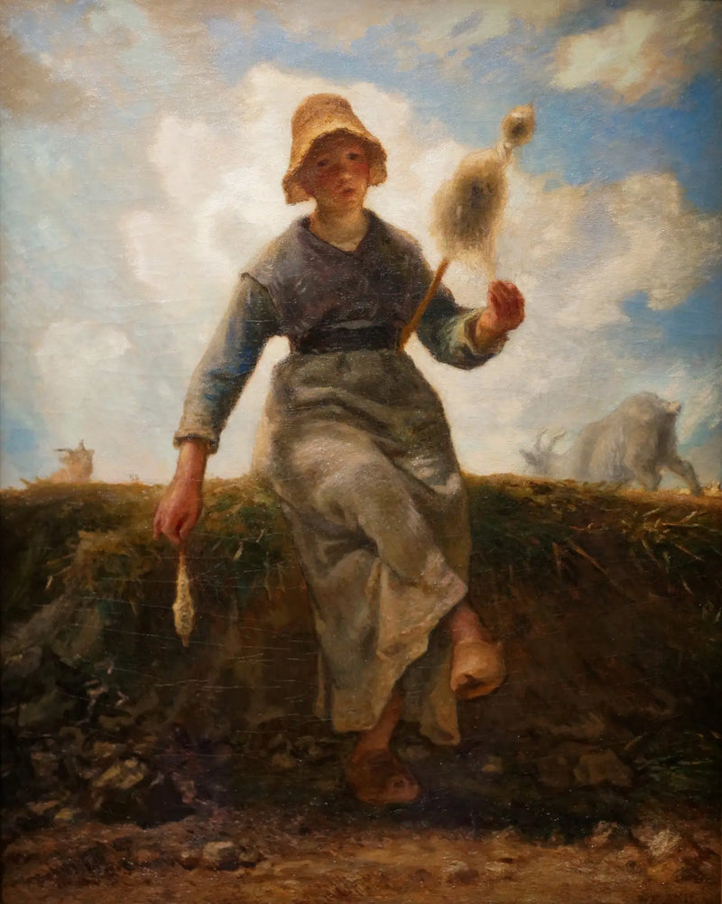A Fiandeira, pastora de Auvergne - Jean-François Millet