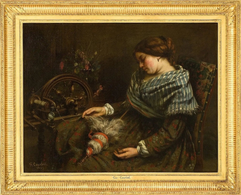 A fiandeira adormecida - Gustave Courbet