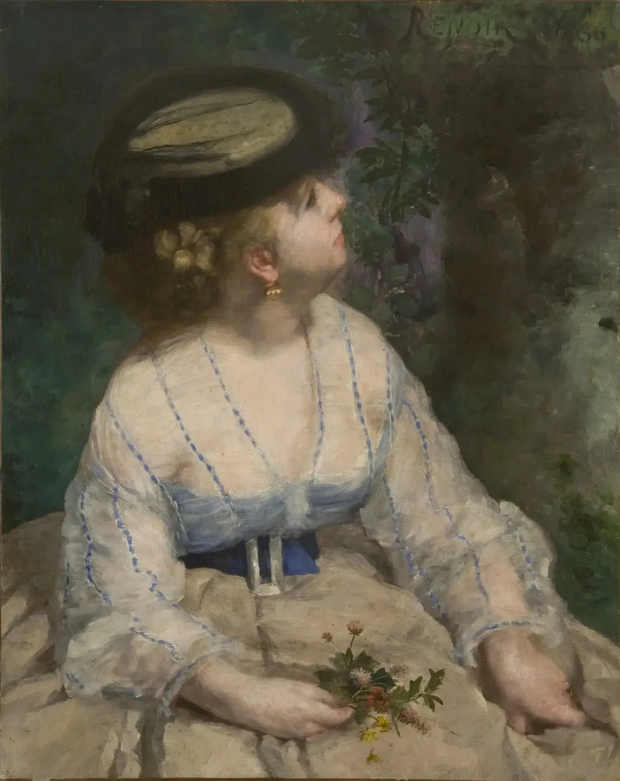 A Menina com o Pássaro - Pierre-Auguste Renoir