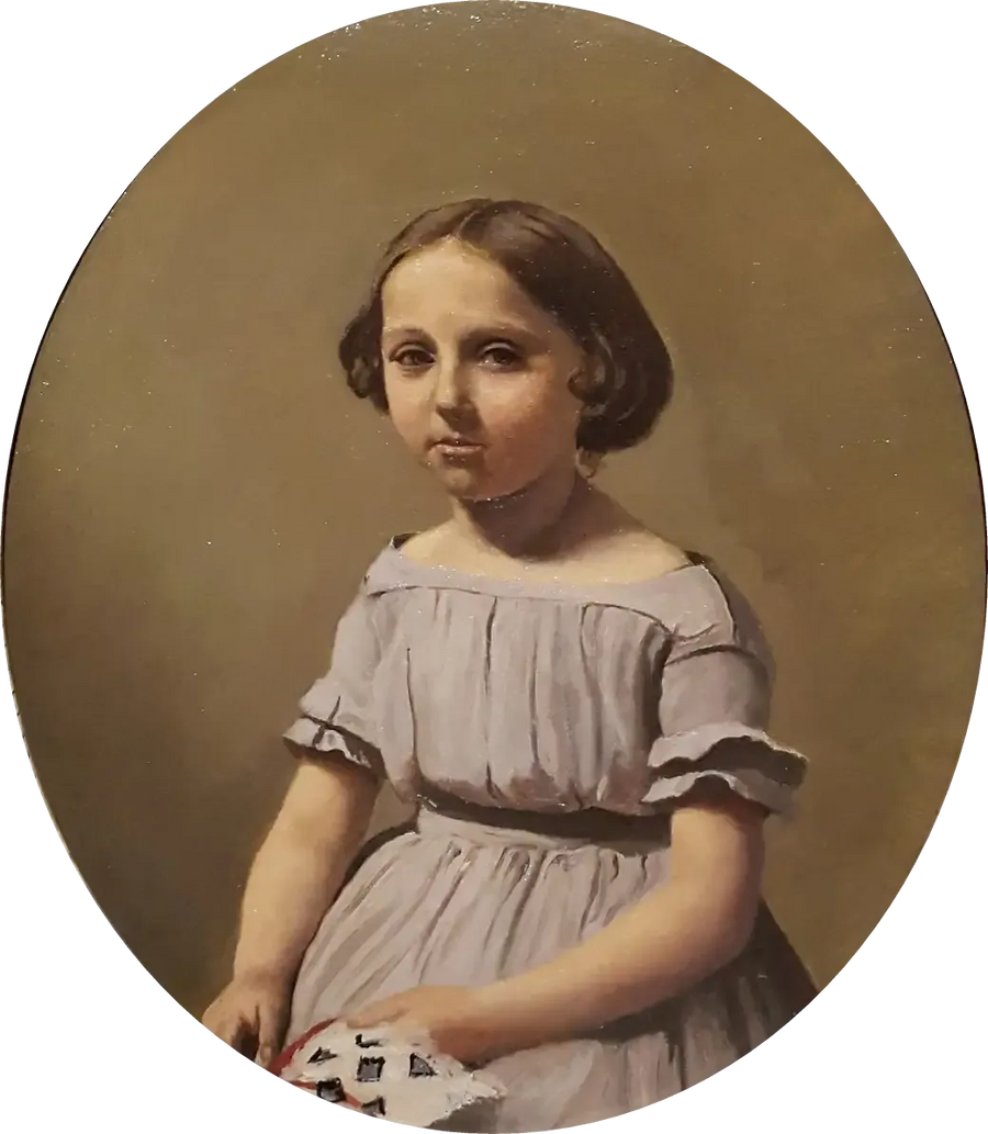 A filha mais velha de Sr. Edouard Delalain - Jean-Baptiste Camille Corot