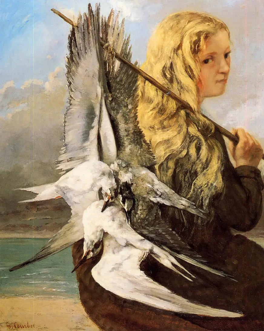A Menina com Gaivotas, Trouville - Gustave Courbet