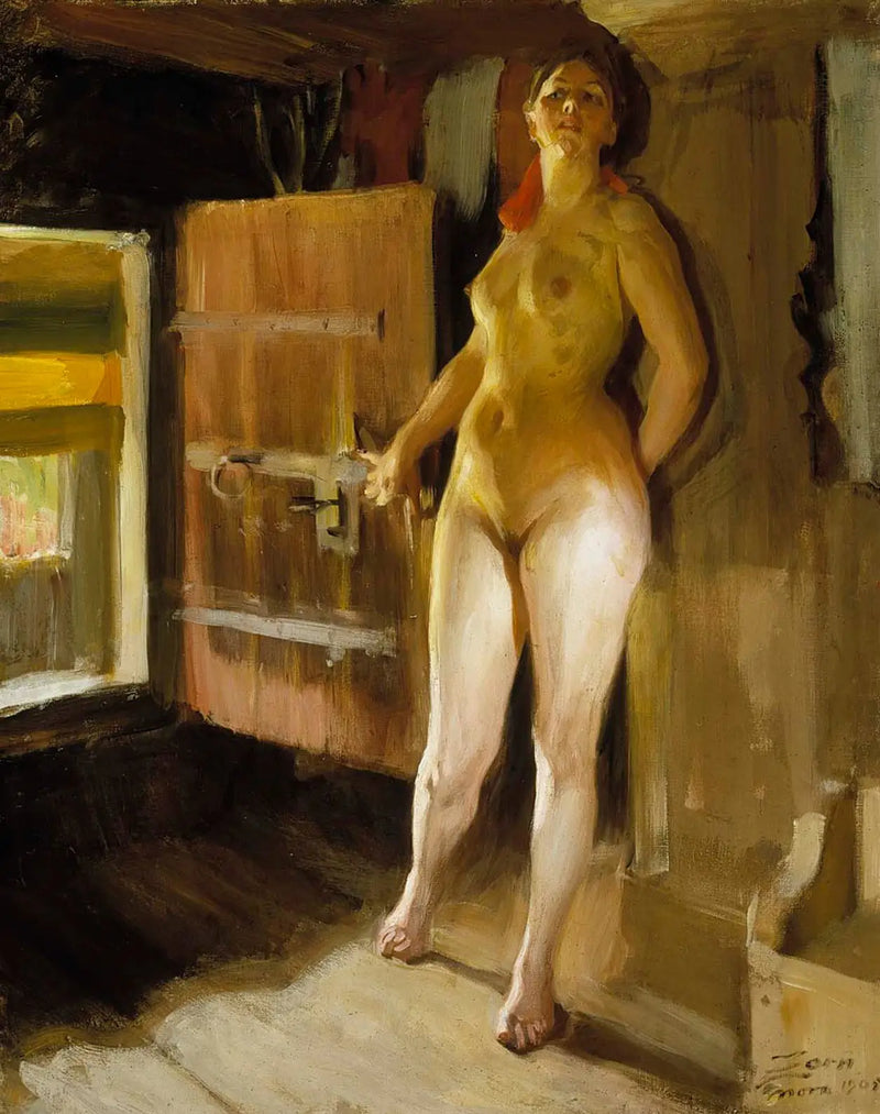 A Menina no Sauna - Anders Zorn