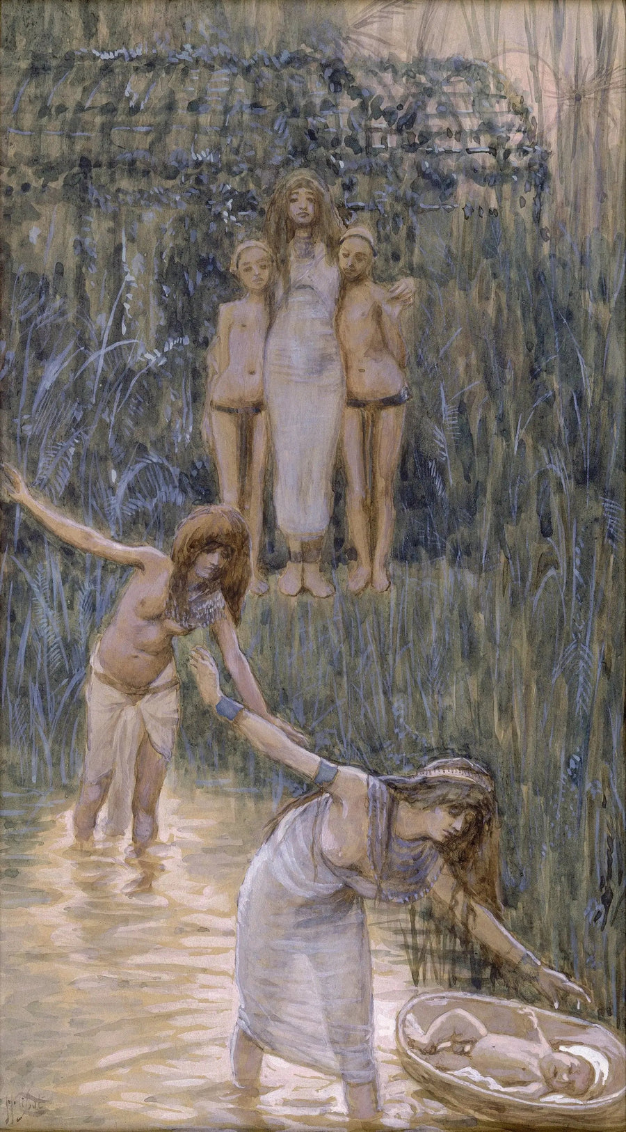 A filha do Faraó faz trazer Moisés - James Tissot