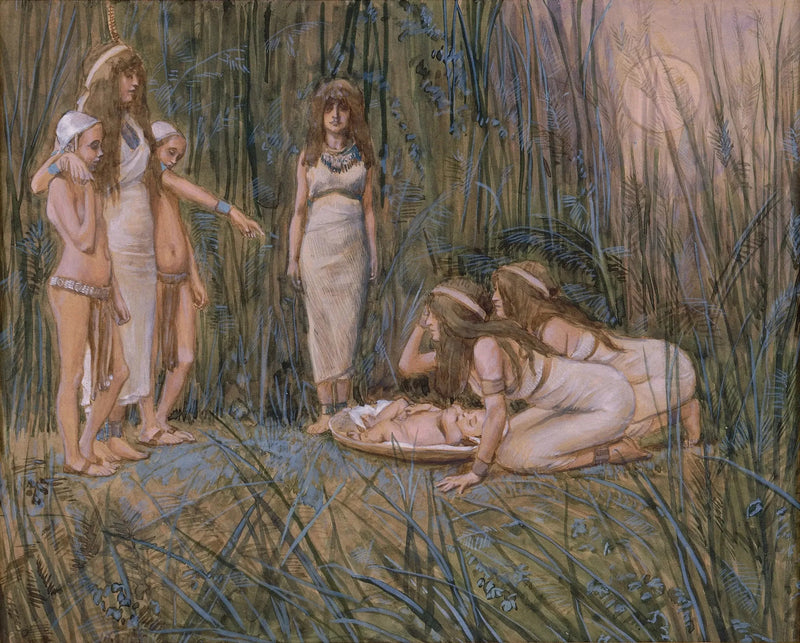 A filha do Faraó recebe a mãe de Moisés - James Tissot