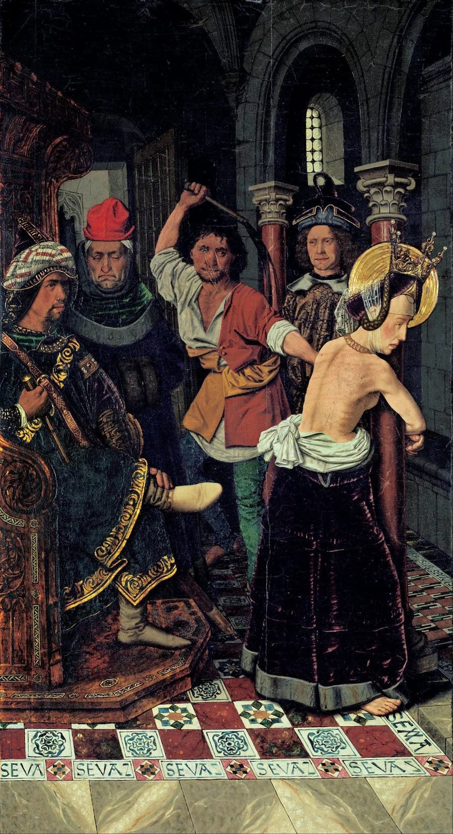 A flagelação de Santa Engrácia - Bartolomé Bermejo