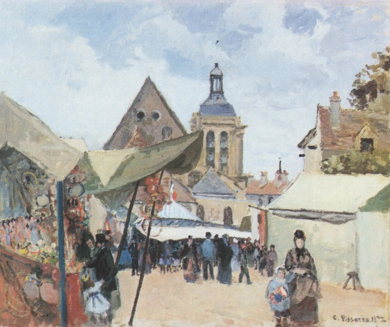 A Feira de Setembro, Pontoise - Camille Pissarro