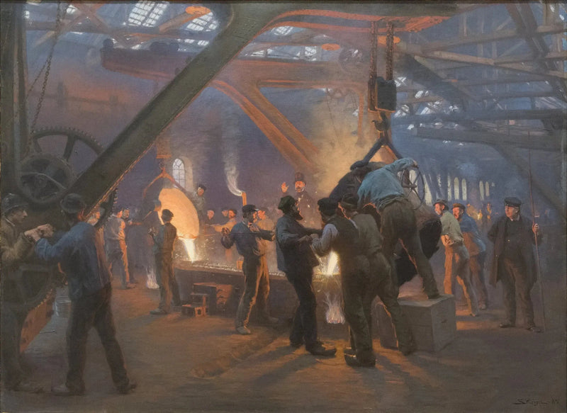 A Fundição de Ferro, Burmeister e Wain - Peder Severin Krøyer