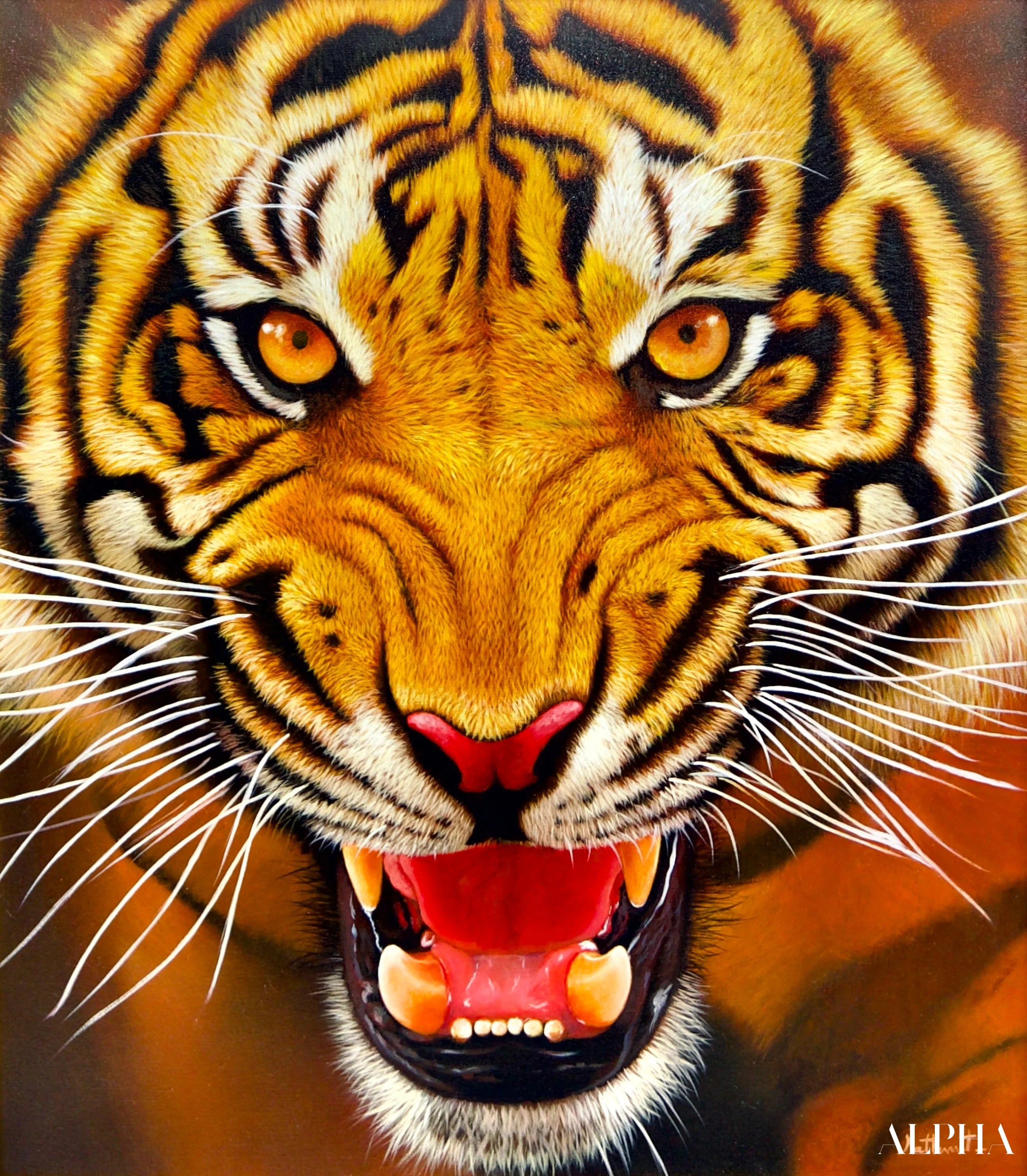 The Strength of the Tiger - Ketwalin | 95 x 105 cm Reproductions de tableaux à la peinture à l’huile