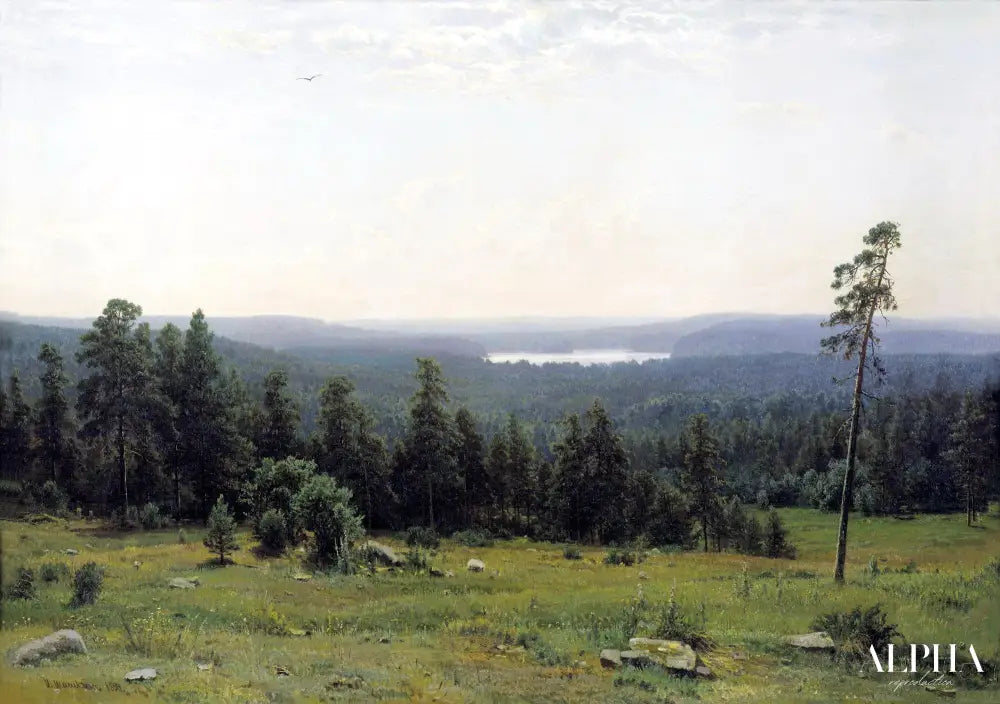 La forêt vue de loin - Ivan Shishkin - Reproductions de tableaux et peintures haut de gamme