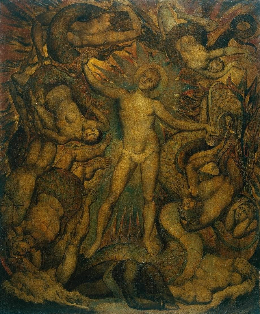 A forma espiritual de Nelson guiando Leviatã - William Blake