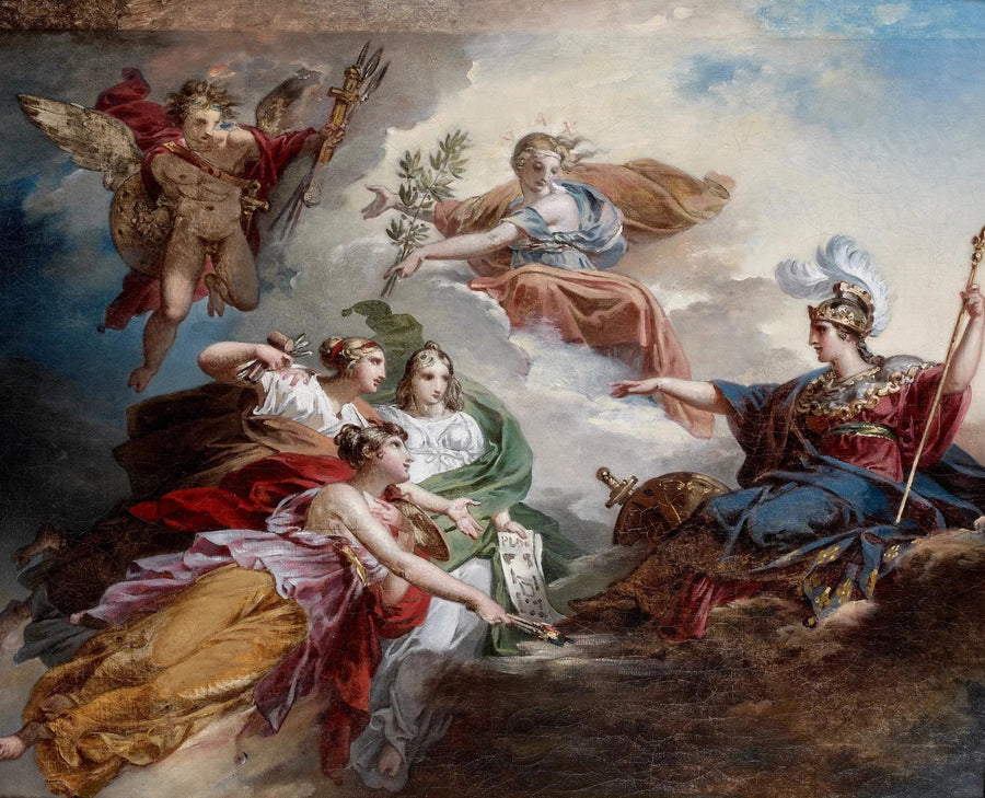 A França, sob os traços de Minerva, protegendo as Artes - Charles Meynier