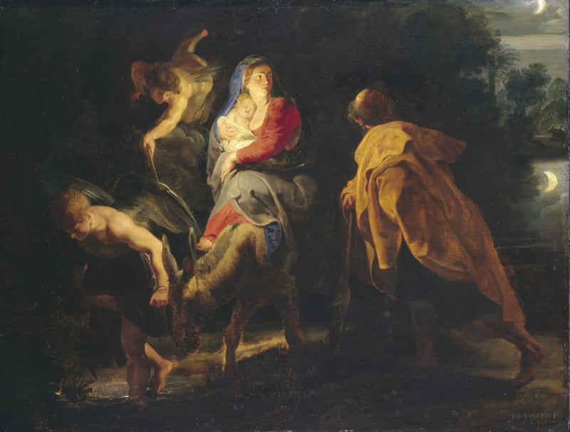 A fuga para o Egito - Peter Paul Rubens