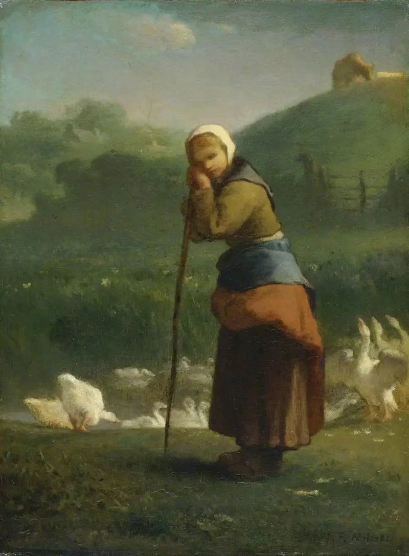A Guardadora de Gansos em Gruchy - Jean-François Millet