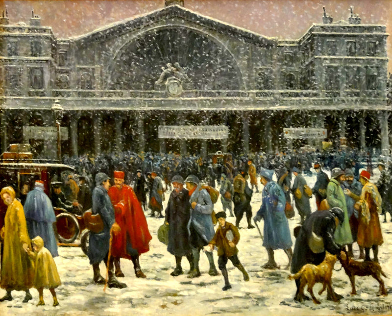 A estação Gare de l'Est sob a neve - Maximilien Luce