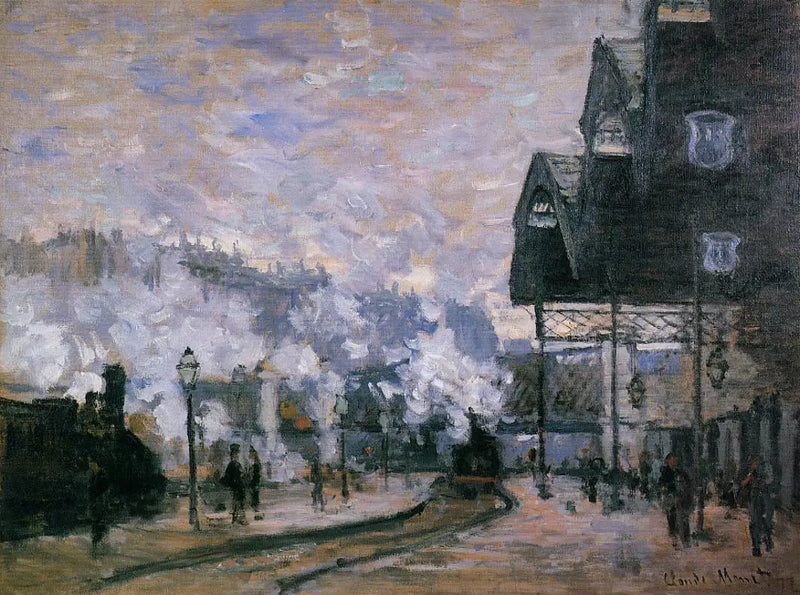 A Estação Saint-Lazare, vista externa - Claude Monet