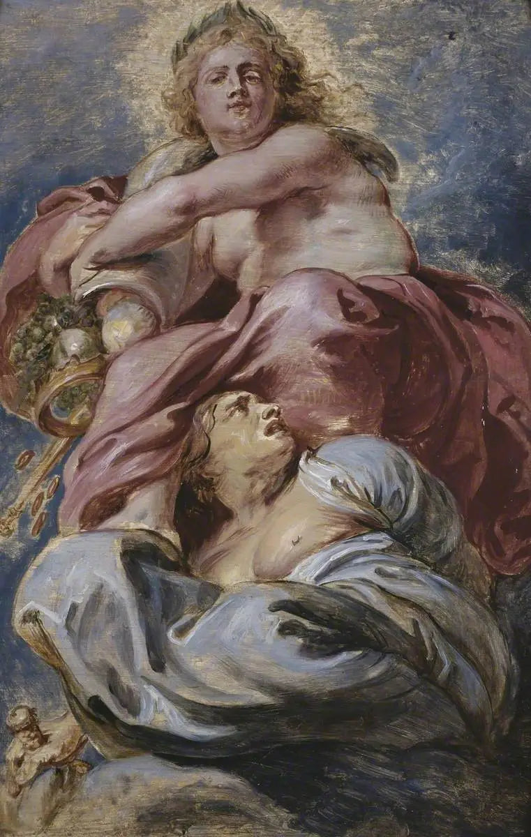 A generosidade de Jacques I triunfante sobre a avareza - Peter Paul Rubens