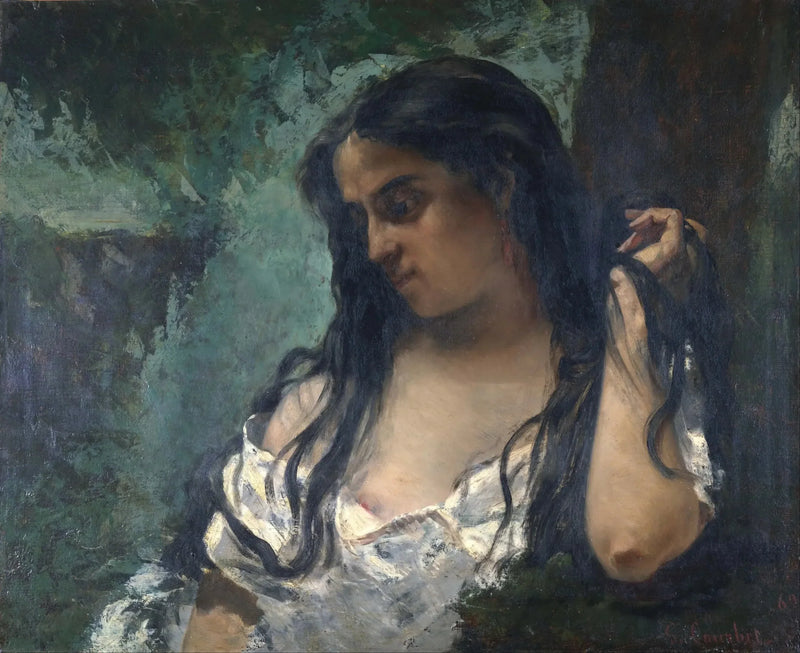 A Cigana pensativa - Gustave Courbet
