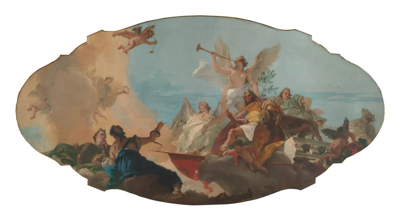 A glorificação da família Barbaro - Giovanni Battista Tiepolo