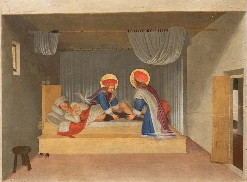 A cura de Justiniano por São Cosme e São Damião - Fra Angelico