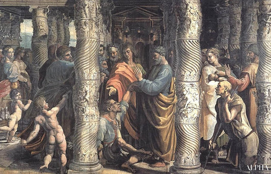 La guérison du paralysé - Raphaël (peintre) - Reproductions de tableaux et peintures haut de gamme