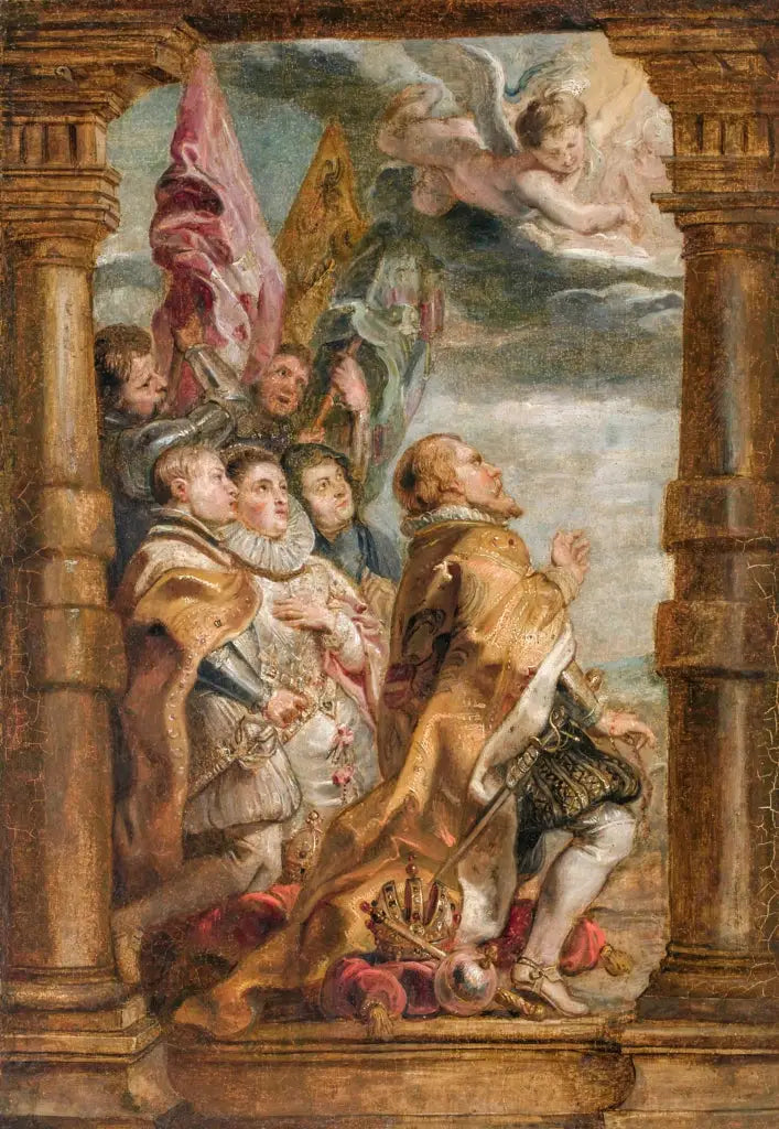 A hierarquia secular na adoração - Peter Paul Rubens