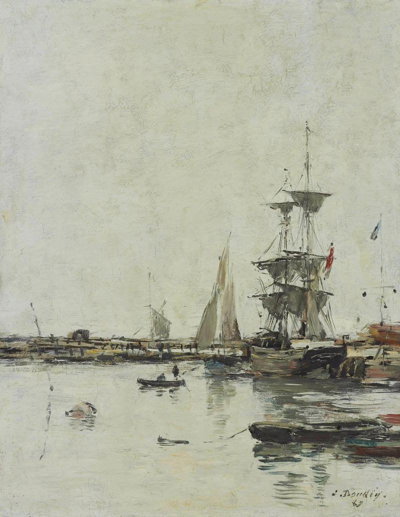 O cais em Trouville - Eugène Boudin