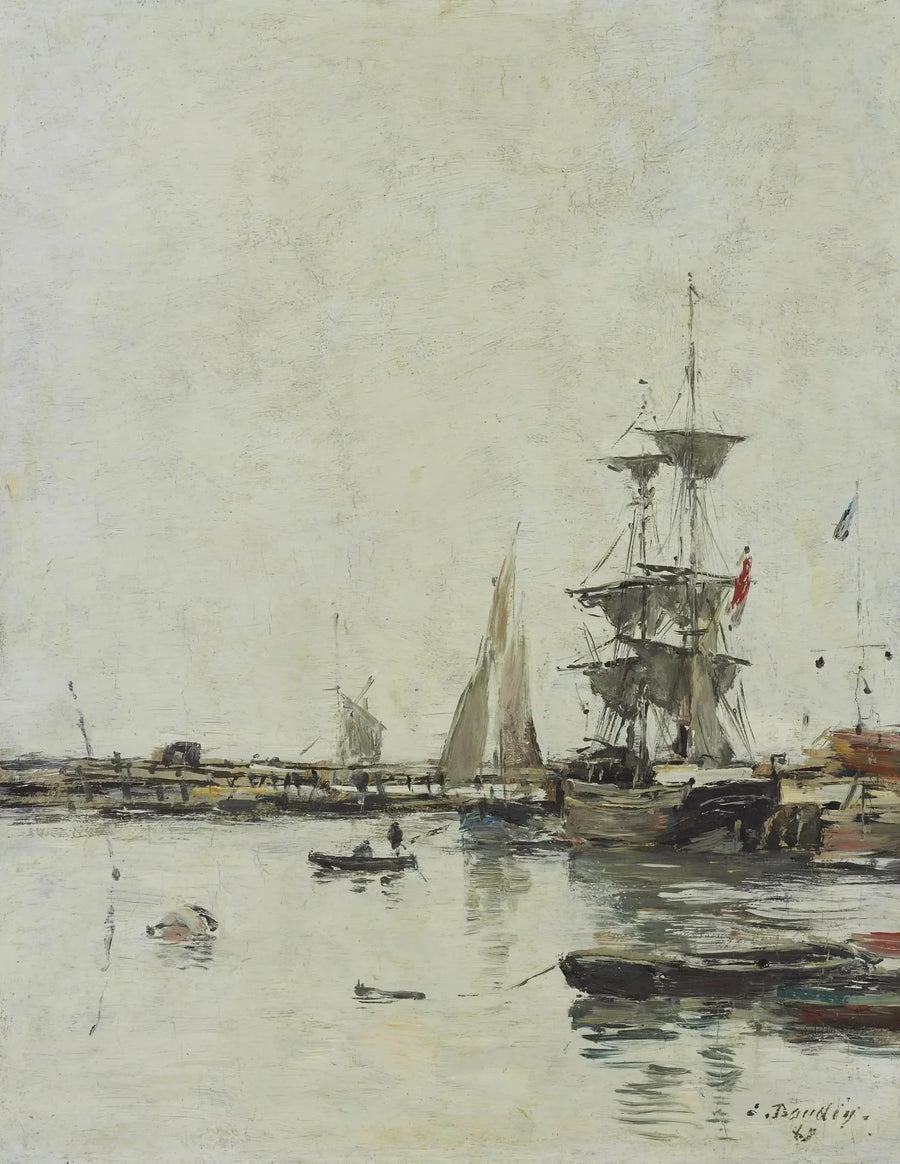 O cais em Trouville - Eugène Boudin