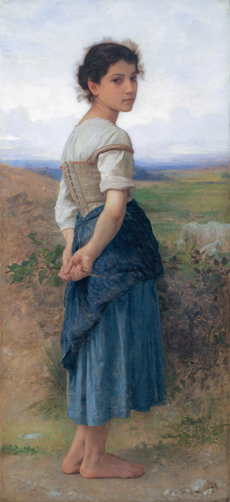 La Jeune Bergère - Bouguereau image 1 reproduction de peinture à l’huile