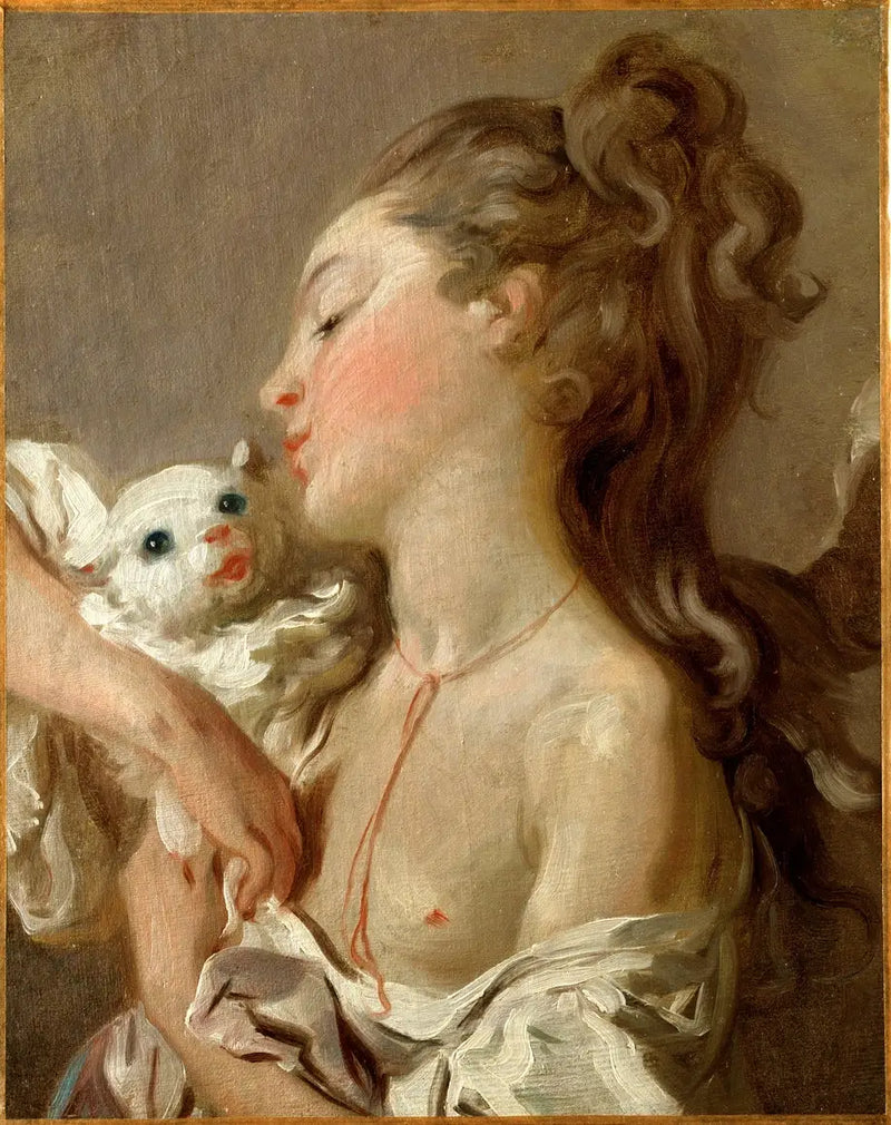 A jovem garota com o gato - Jean-Honoré Fragonard