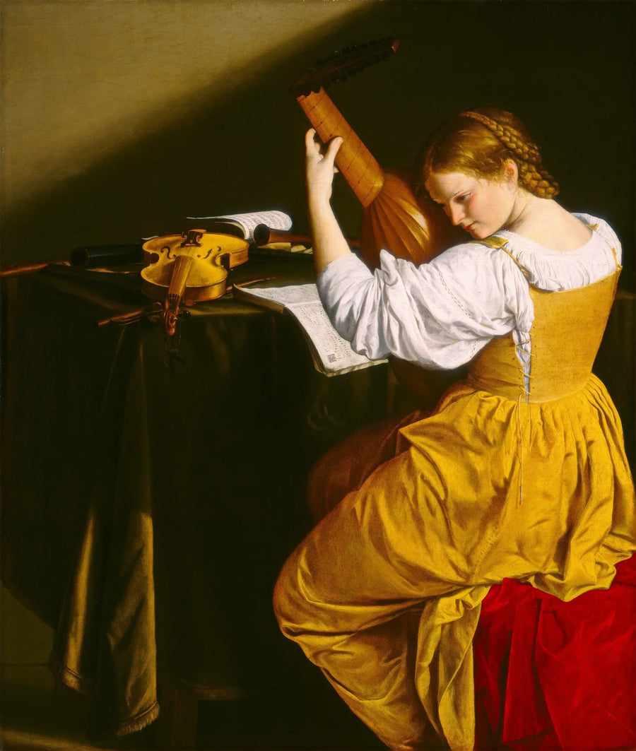 A Jogadora de alaúde - Orazio Gentileschi