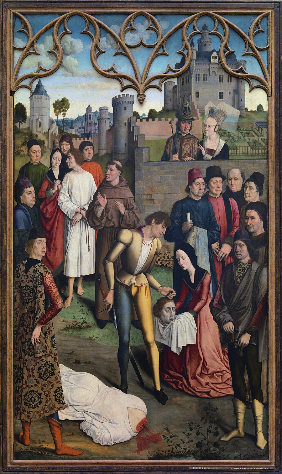 A justiça do imperador Otton III: a decapitação do inocente - Dirk Bouts