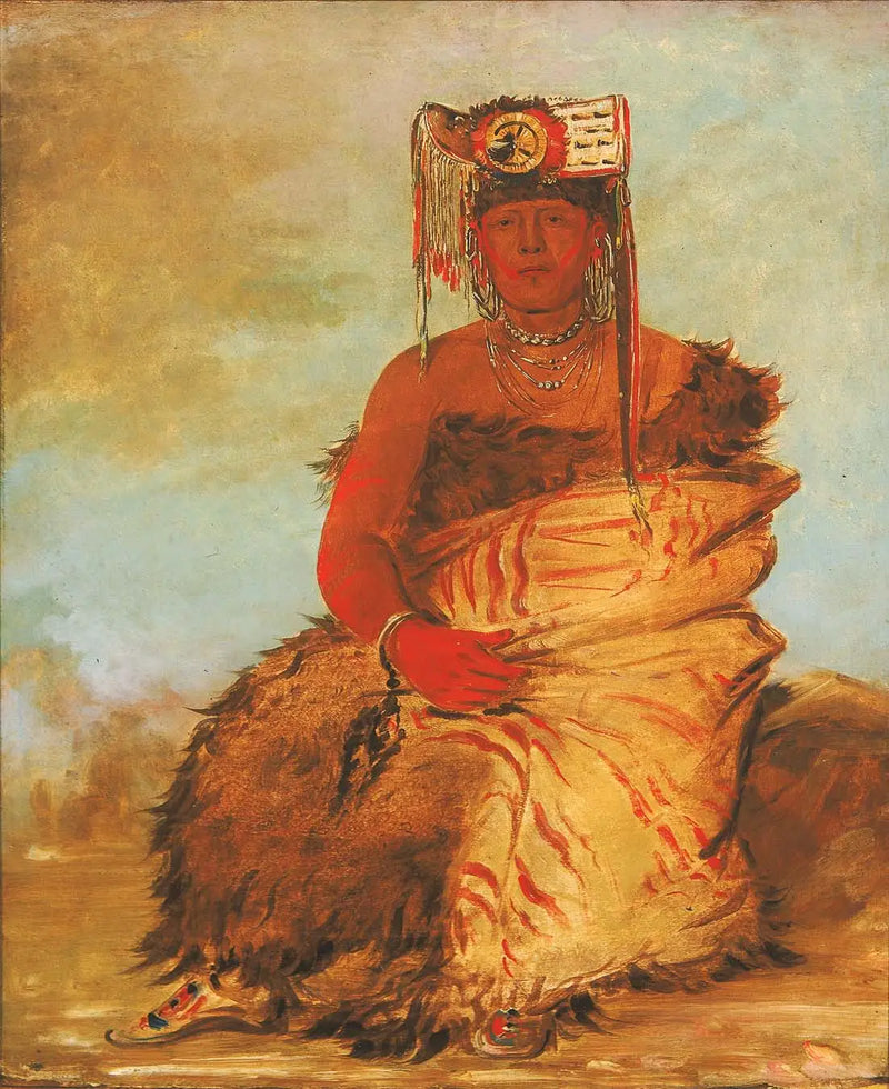 La-kée-too-wi-rá-sha, pequeno chefe, um guerreiro Tapage Pawnee - George Catlin