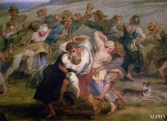 La Kermesse, détail de paysans dansant - Peter Paul Rubens - Reproductions de tableaux et peintures haut de gamme