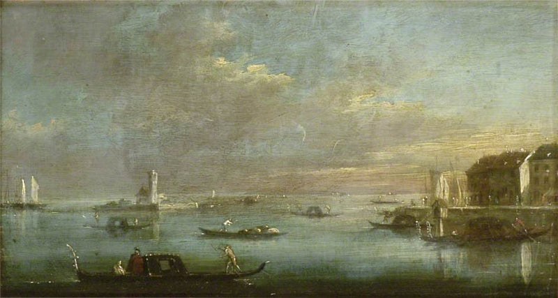 A laguna de Veneza ao pôr do sol - Francesco Guardi