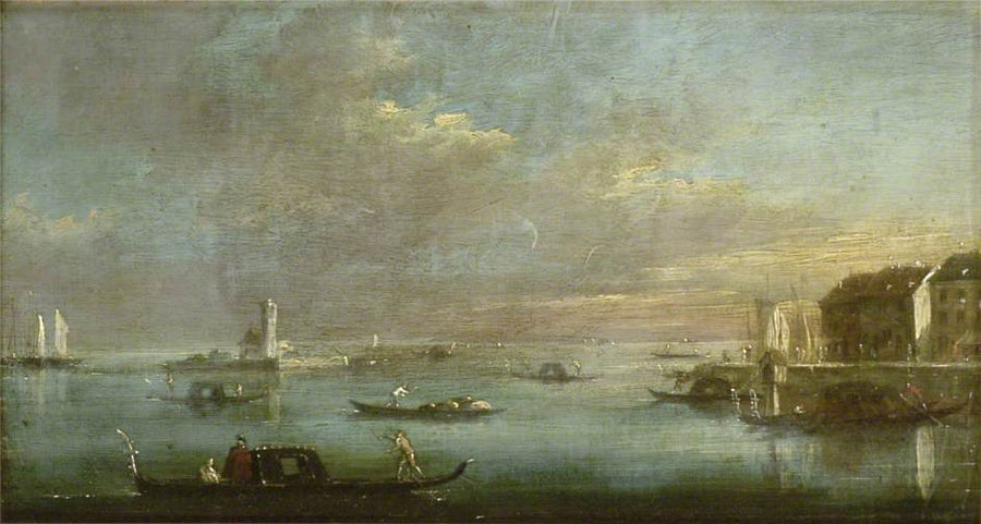 A laguna de Veneza ao pôr do sol - Francesco Guardi