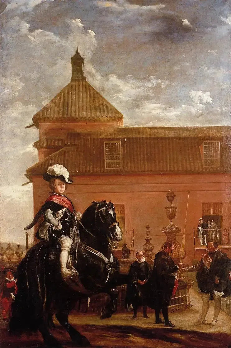 A Aula de Equitação do Príncipe Balthazar Carlos - Diego Velázquez