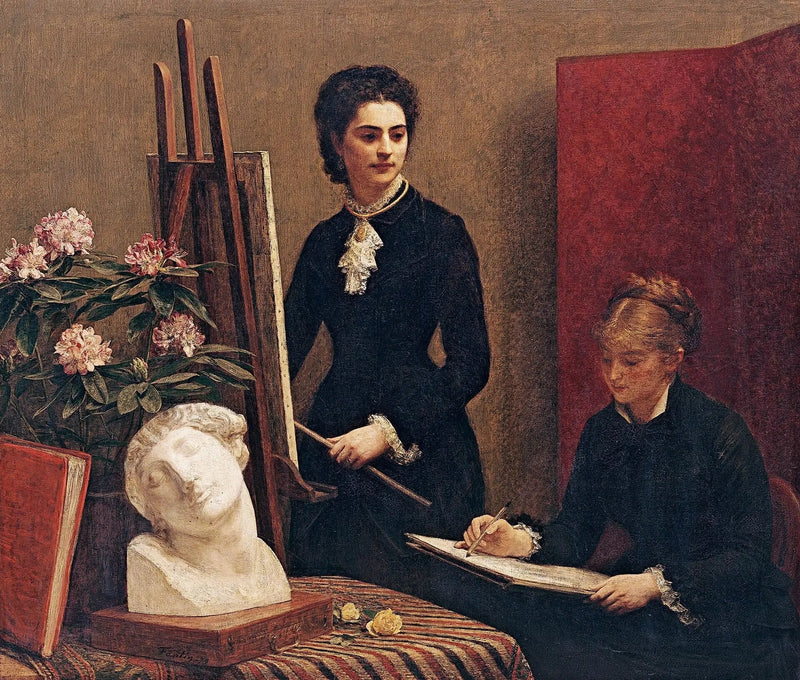 A aula de desenho no ateliê - Henri Fantin-Latour